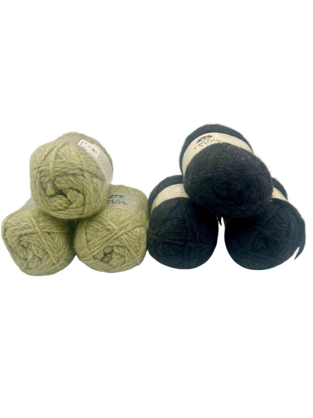 Frog Tree Merino Wool Yarn Lot of 6 Green & Black Worsted Weight Peru